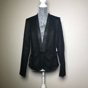 NWT Tart Collections Black Snake Textured Blazer
